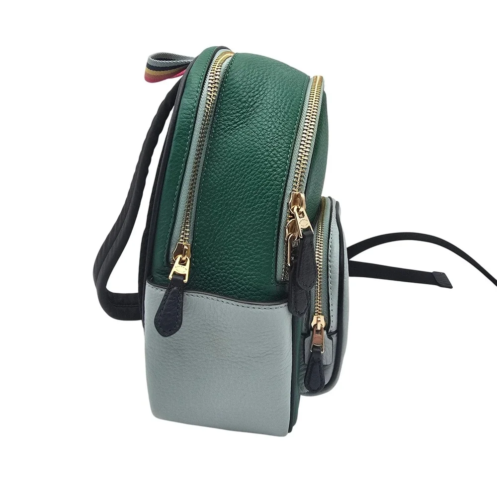 Coach Mini Backpack Green Leather Beet Design‎ Gold Hardware